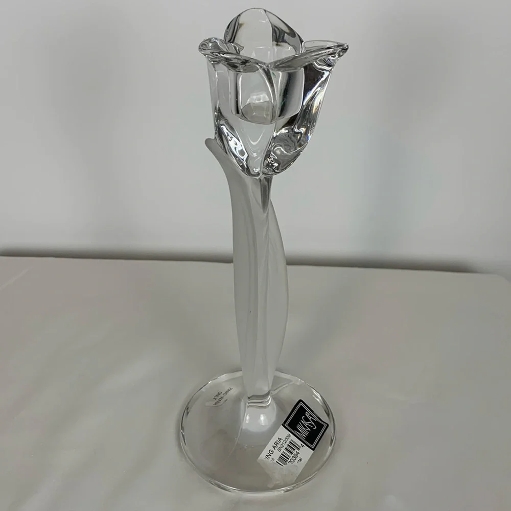 Mikasa Spring Aria 8” Candle Holder Full Lead Crystal Candlestick Replacement